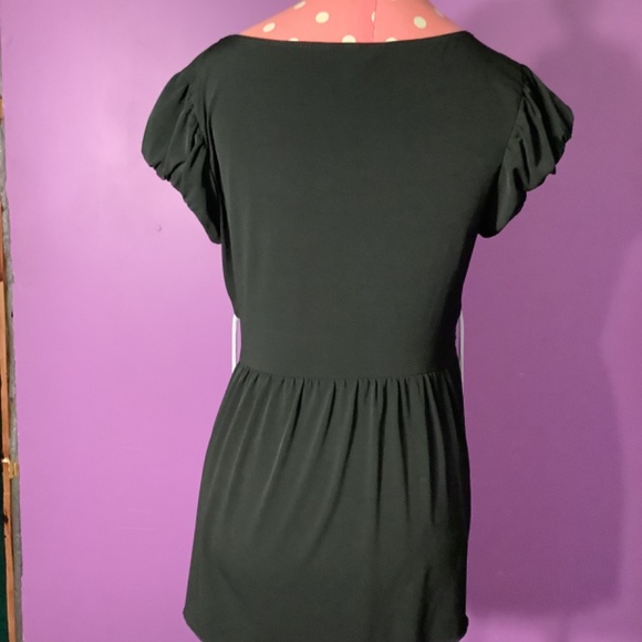 Women’s Speechless Black/white Peplum Top Size L - Picture 8 of 15